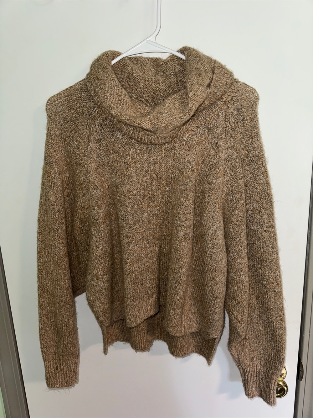 Sincerely Jules Tan Cowlneck Sweater
